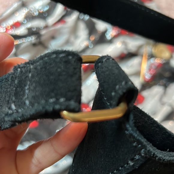 J.Galt Brandy Melville suede shoulder bucket purse black - Picture 11 of 12